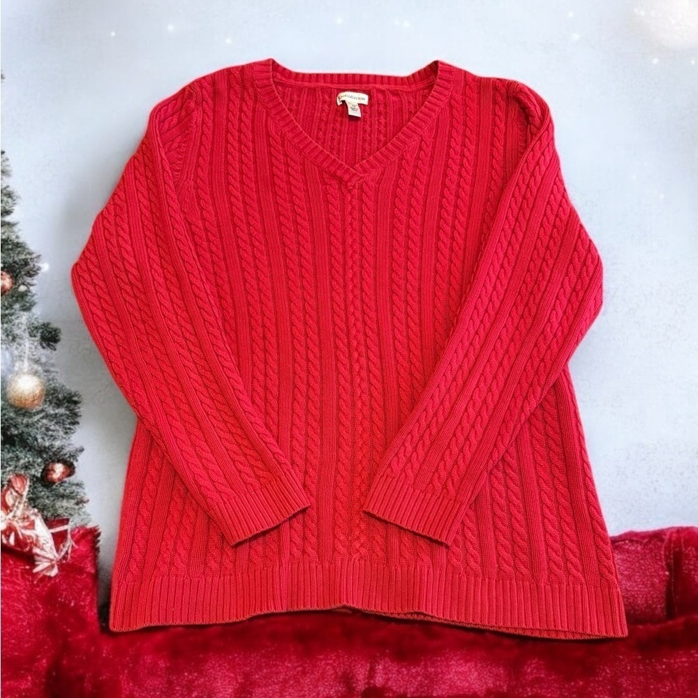 Women's Croft & Barrow® The Extra Soft Cabled Crew Neck Sweater